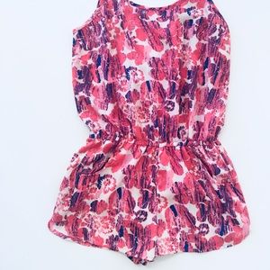 Harmony + Havoc Floral Pink Small Romper Pre-owned